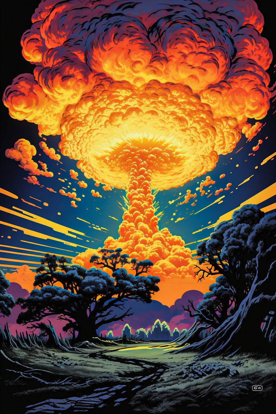 Een enorme explosie Diamond Painting