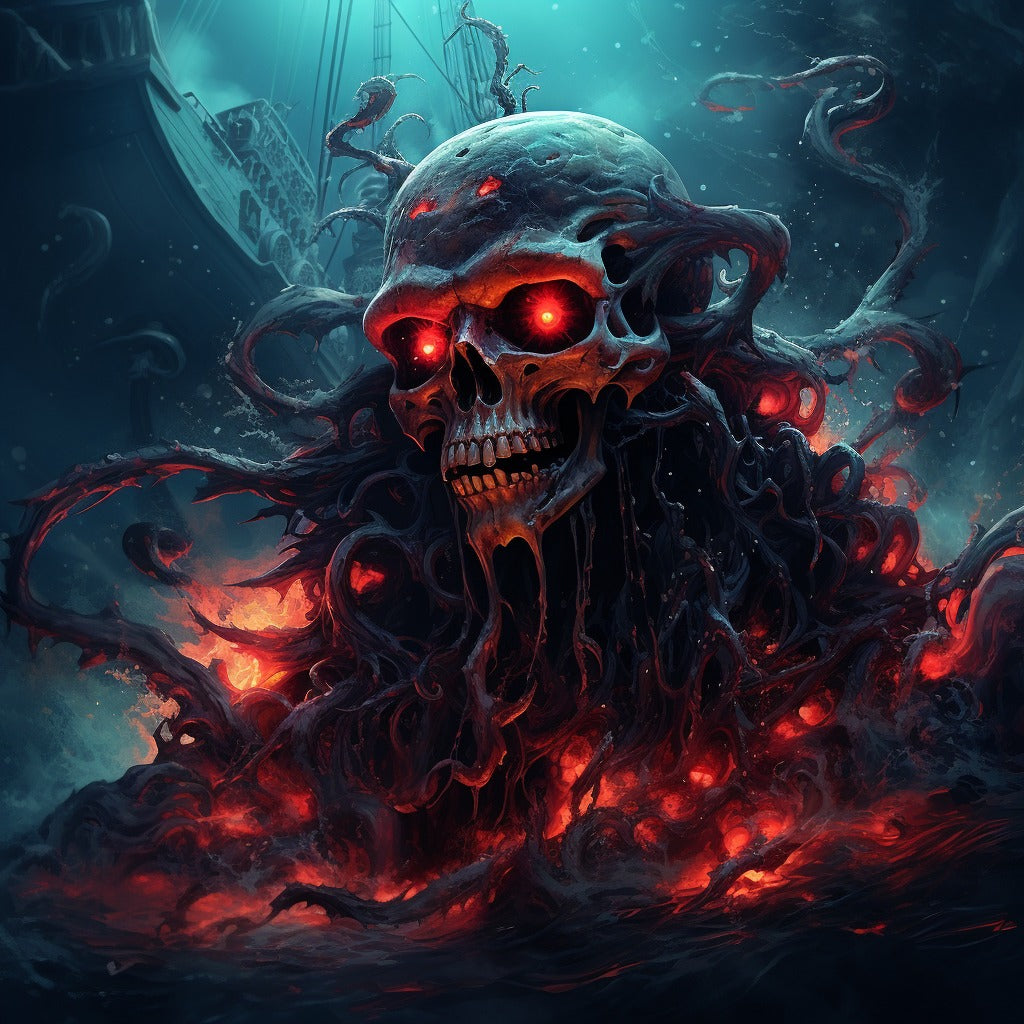 Brandende schedel - Verf door diamanten