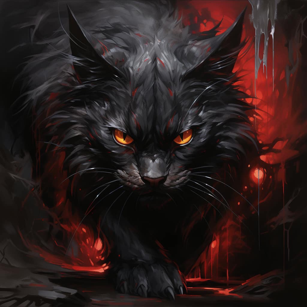 Reuze kat met gele ogen