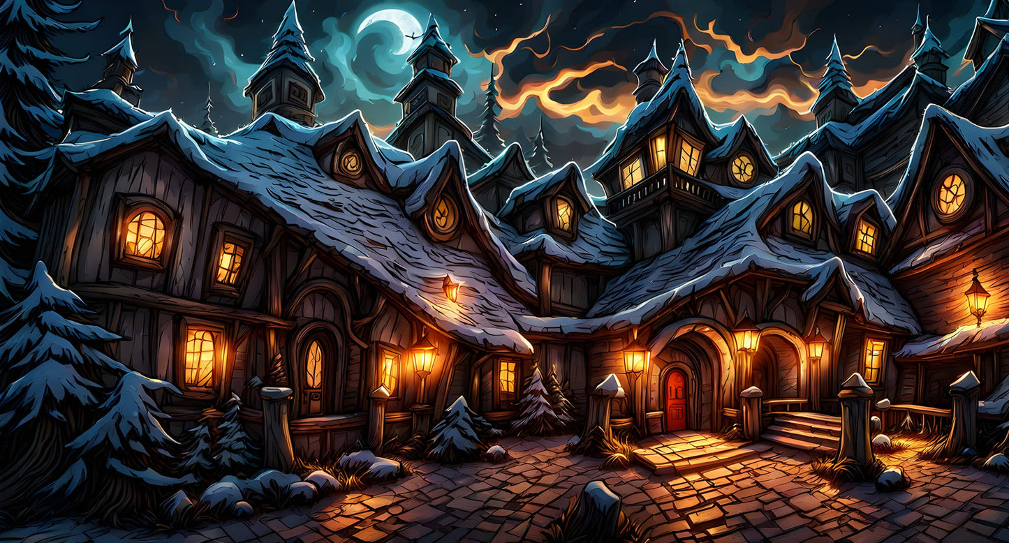 De spookachtige uitstraling van de mysterieuze gebouwen