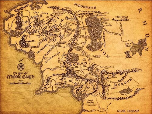 Wereldkaart in grunge stijl diamond painting