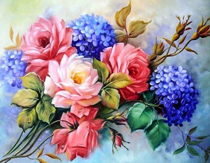 Beautiful Flower Bunch Diamond Painting Kit