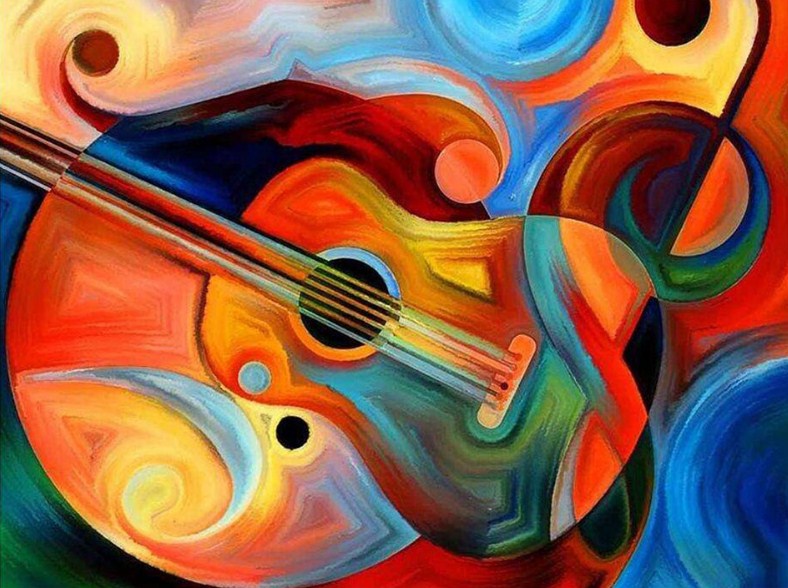 Beautiful Guitar Diamond Painting Kit