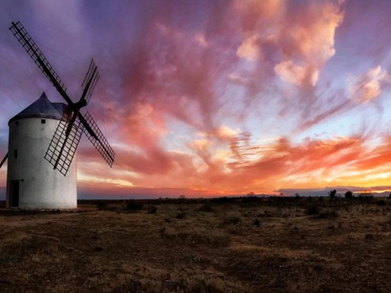 Beautiful Sky & Windmill Diamond Painting