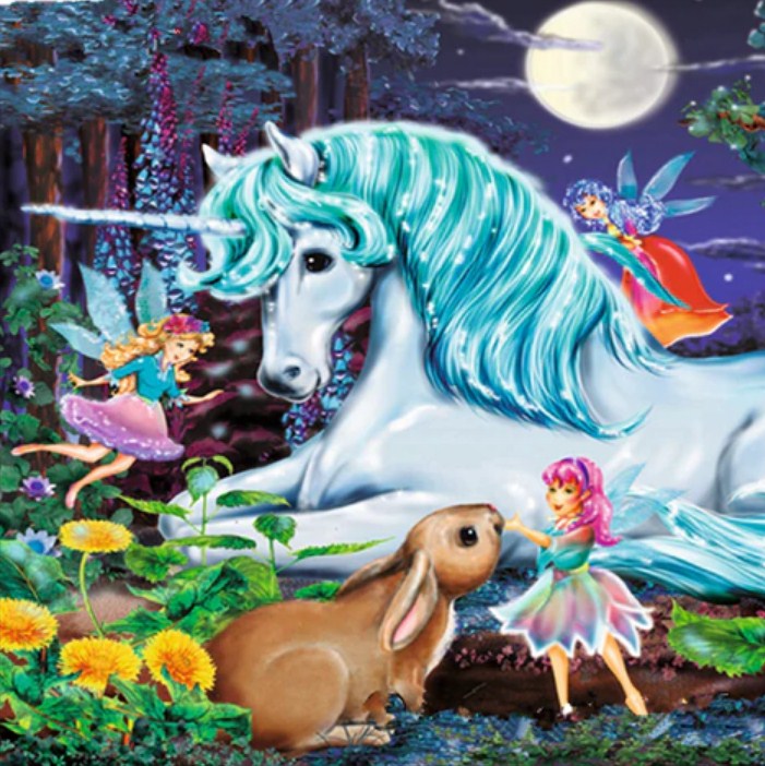 Beautiful Unicorn & Little Fairies Diamond Painting