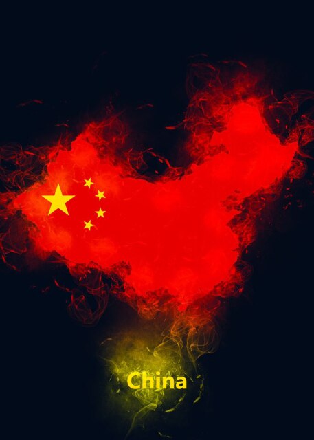 Kaart van China - diamond painting