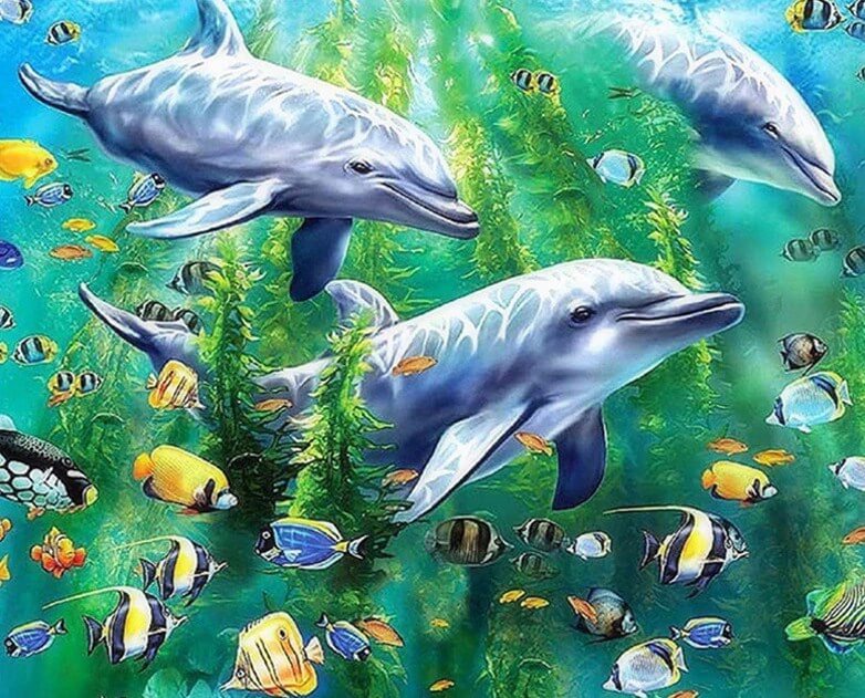 Dolphins Diamond Painting