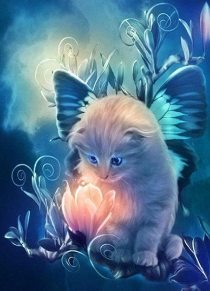 Fairy Cat Diamond Painting Kit