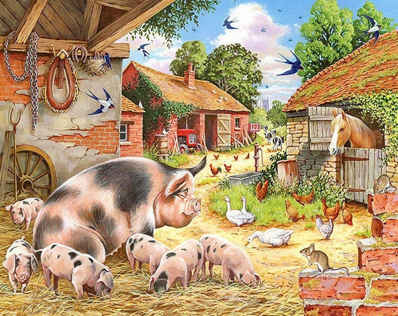 Farm Animals Paint by Diamonds