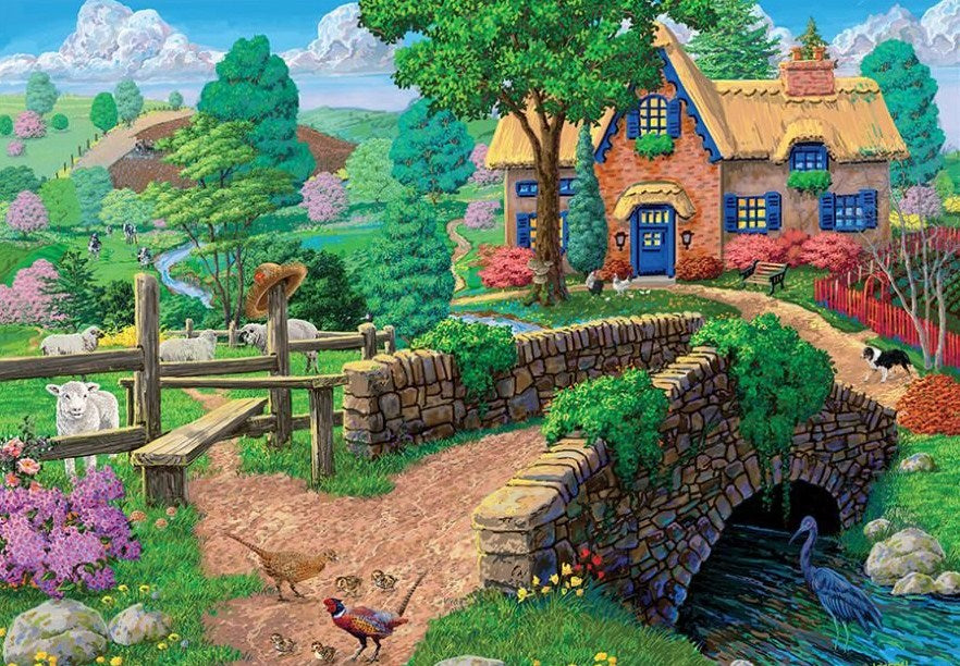 Fence Steps Cottage Paint by Diamonds