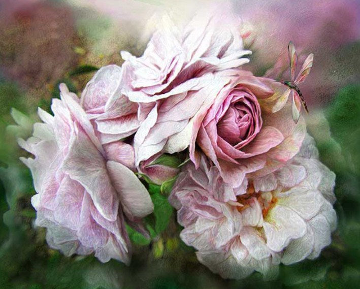 Flowers Bunch Paint by Diamonds