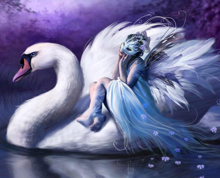 Giant Swan & Fairy Diamond Painting