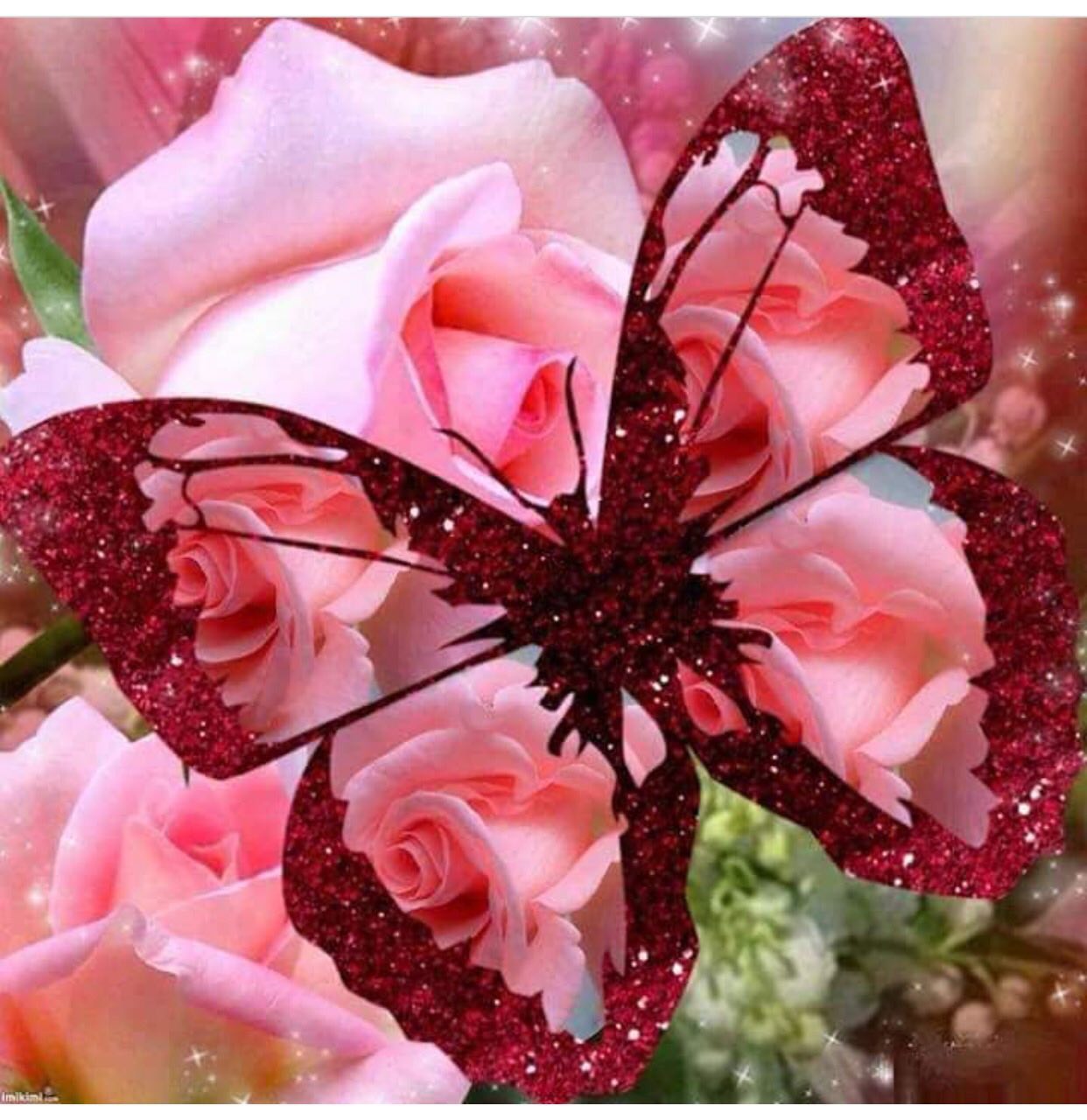 Glittering transparent Butterfly Diamond Painting
