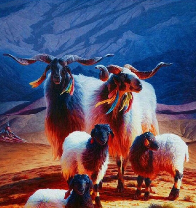 Goat Family Diamond Painting Kit