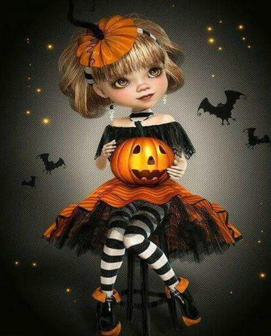 Halloween Princess Paint by Diamonds