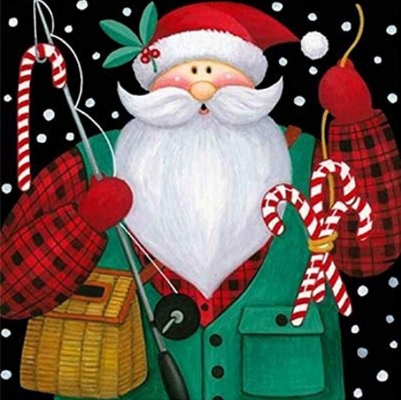 Happy Santa Christmas Card Diamond Painting
