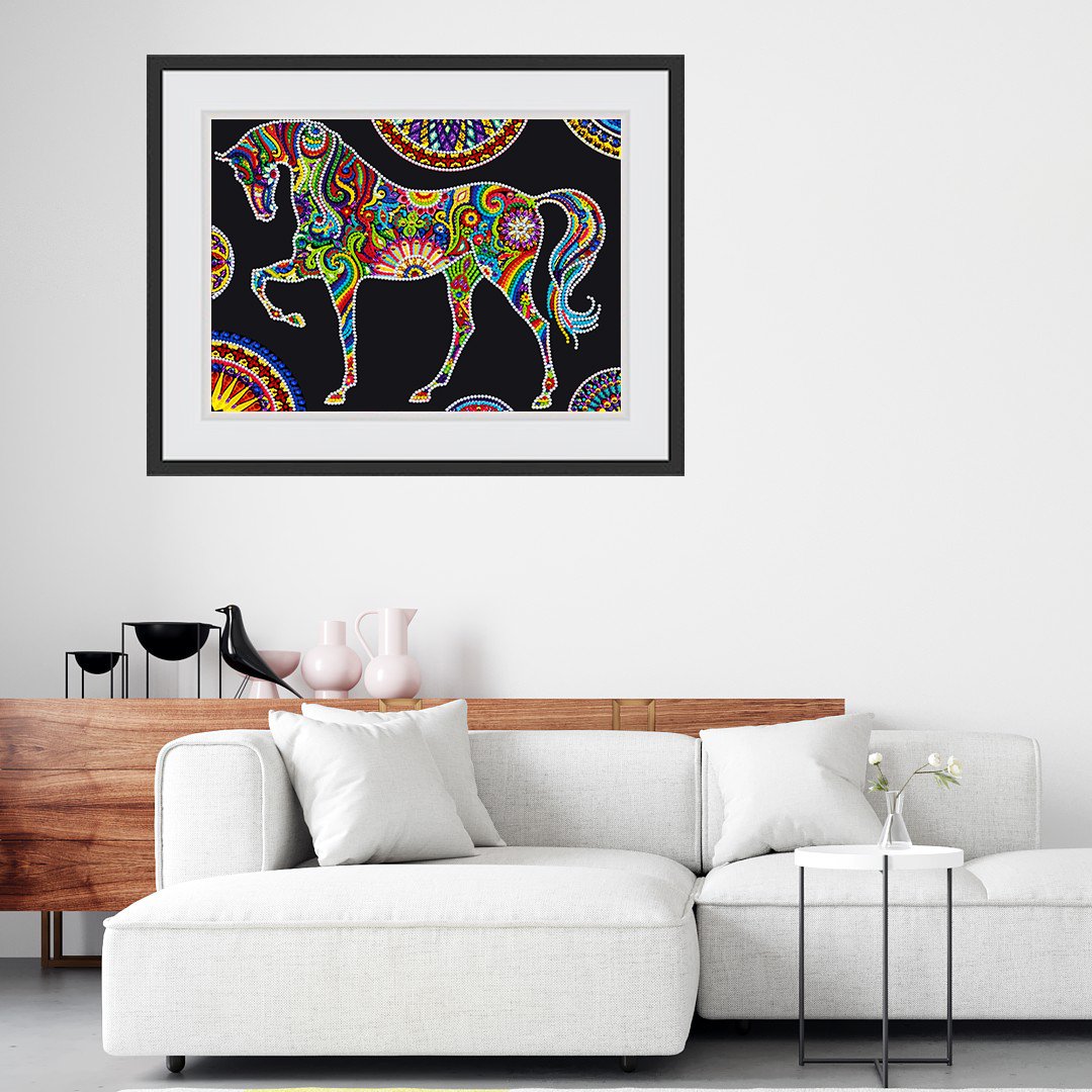 5D nachtgloed lichtgevend paard diamond painting