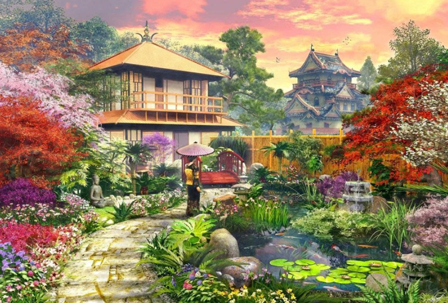 Japanese Garden Paint by Diamonds