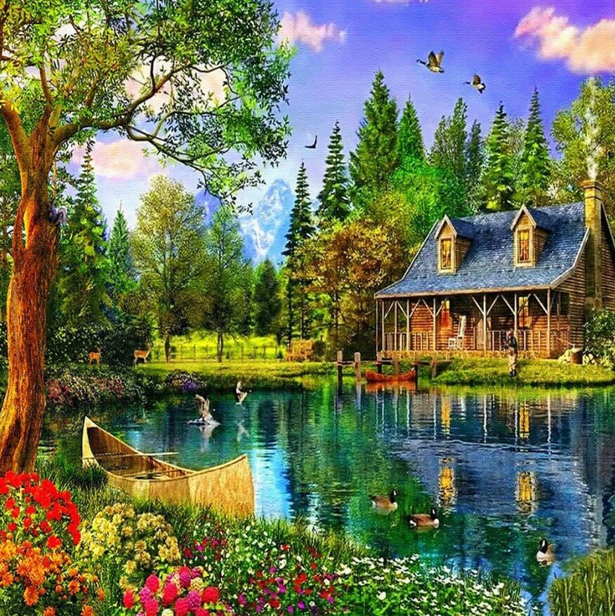 Lake View DIY Diamond PAinting