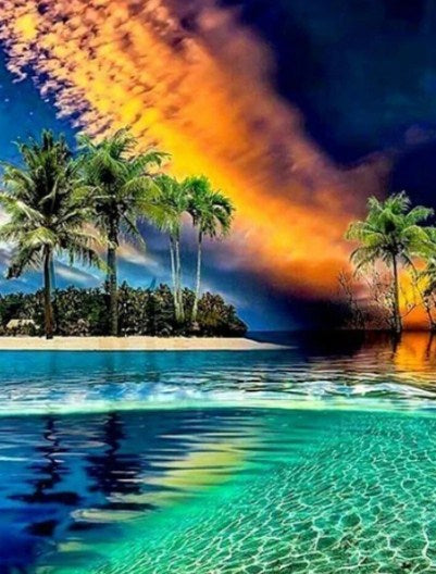 Paradise Landscape Diamond Painting