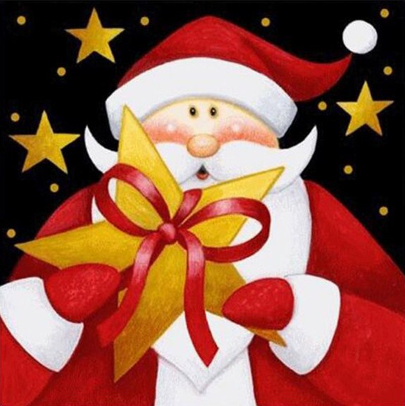 Santa Claus Christmas Card Diamond Painting