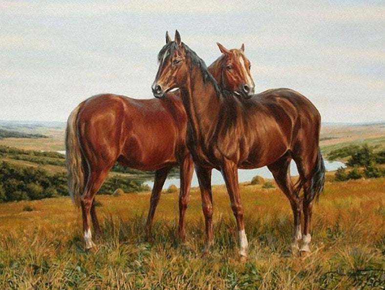 Sorrel Horses Diamond Painting Kit