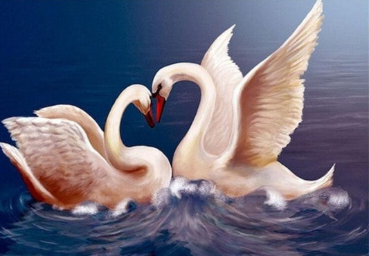 Swans Couple Diamond Painting Kit