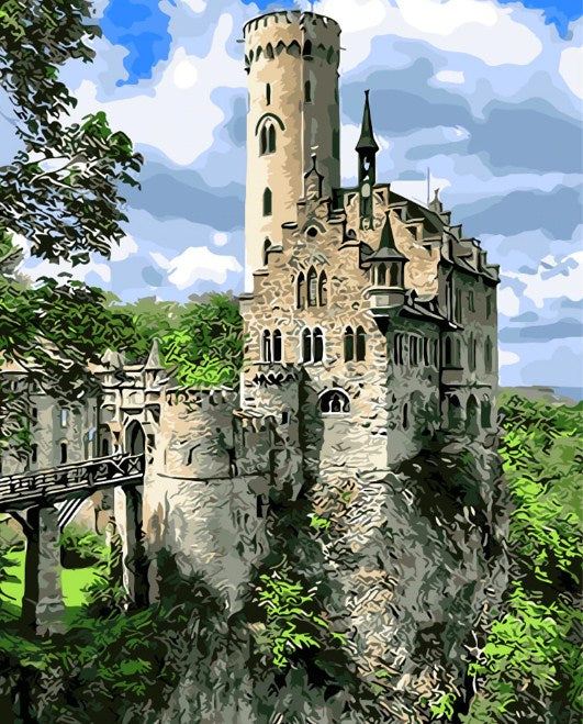The Lichtenstein Castle Paint by Diamonds