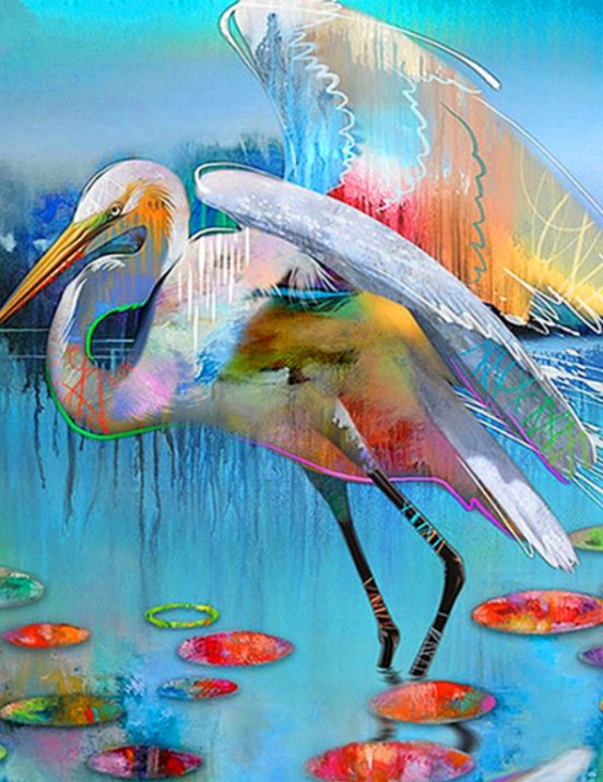 Tropical Bird Art Paint by Diamonds