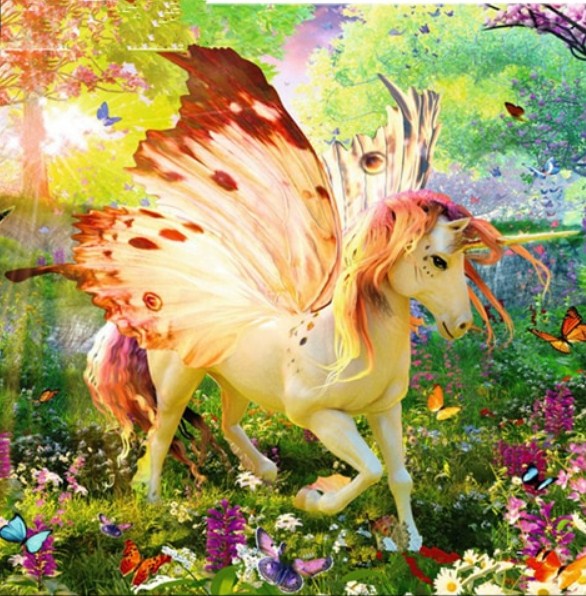Unicorn Butterfly Paint by Diamonds