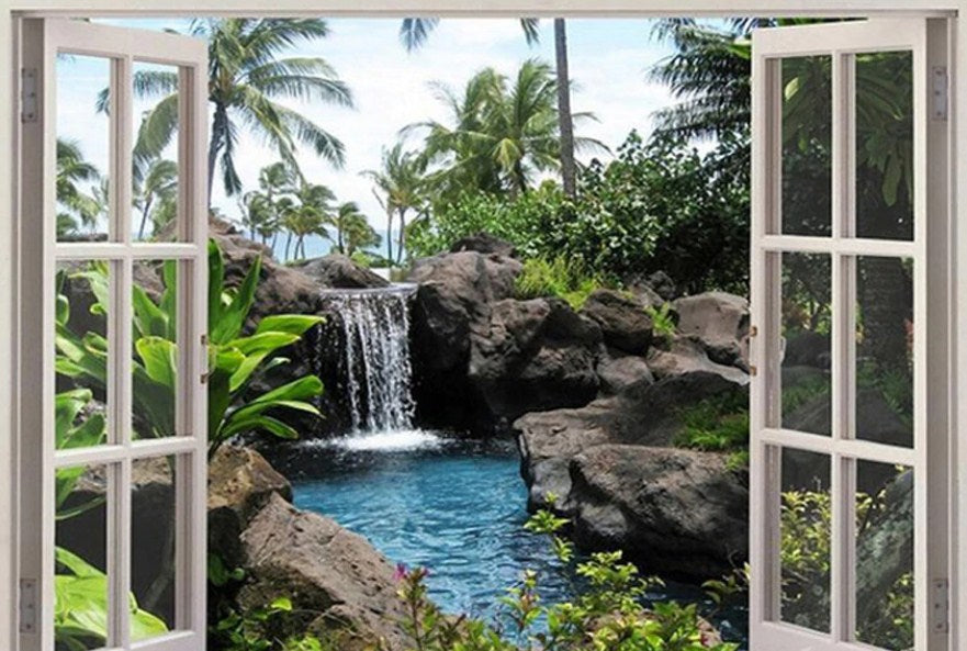 Window to Waterfall Diamond Painting Kit
