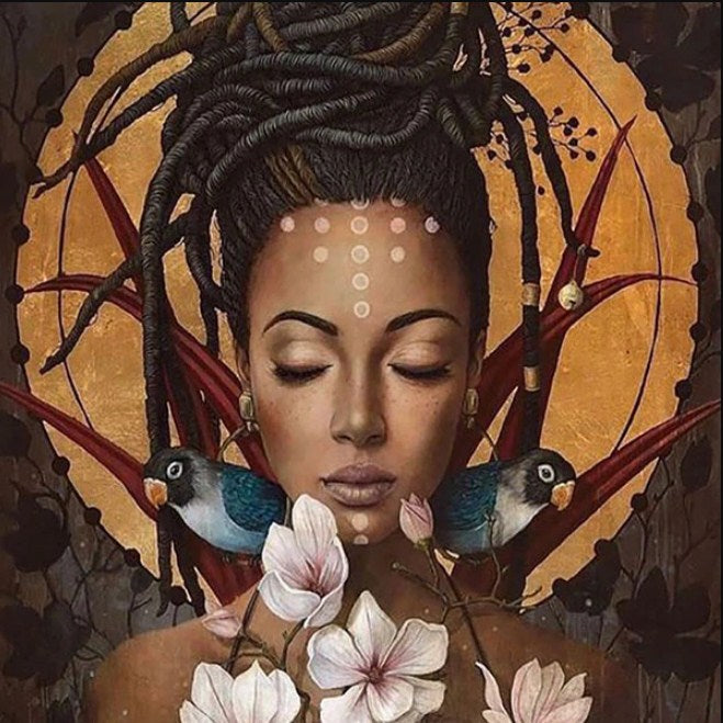 Woman & Birds Art Diamond Painting