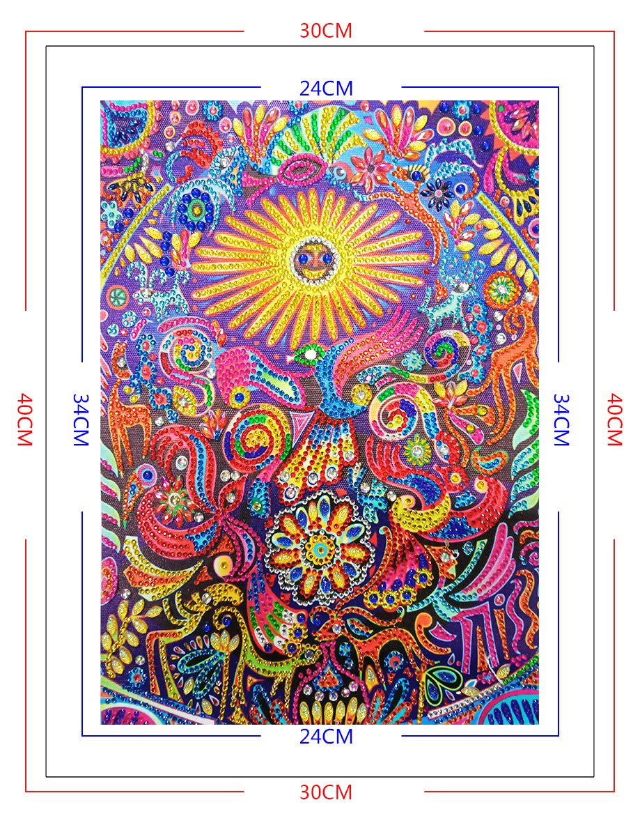 Abstracte bloemen speciaal diamond painting