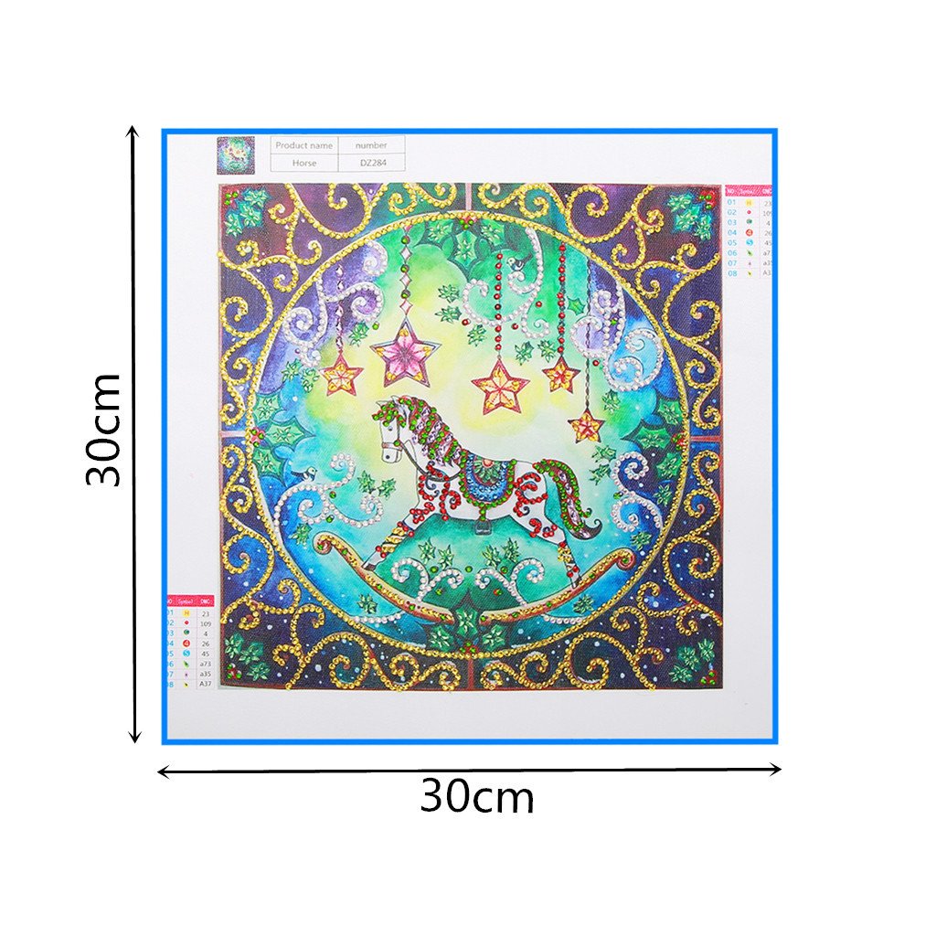 Paard & Bloemen - speciaal diamond painting