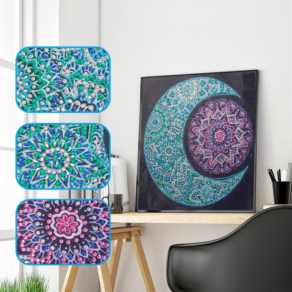 zon maan Mandala - speciaal diamond painting