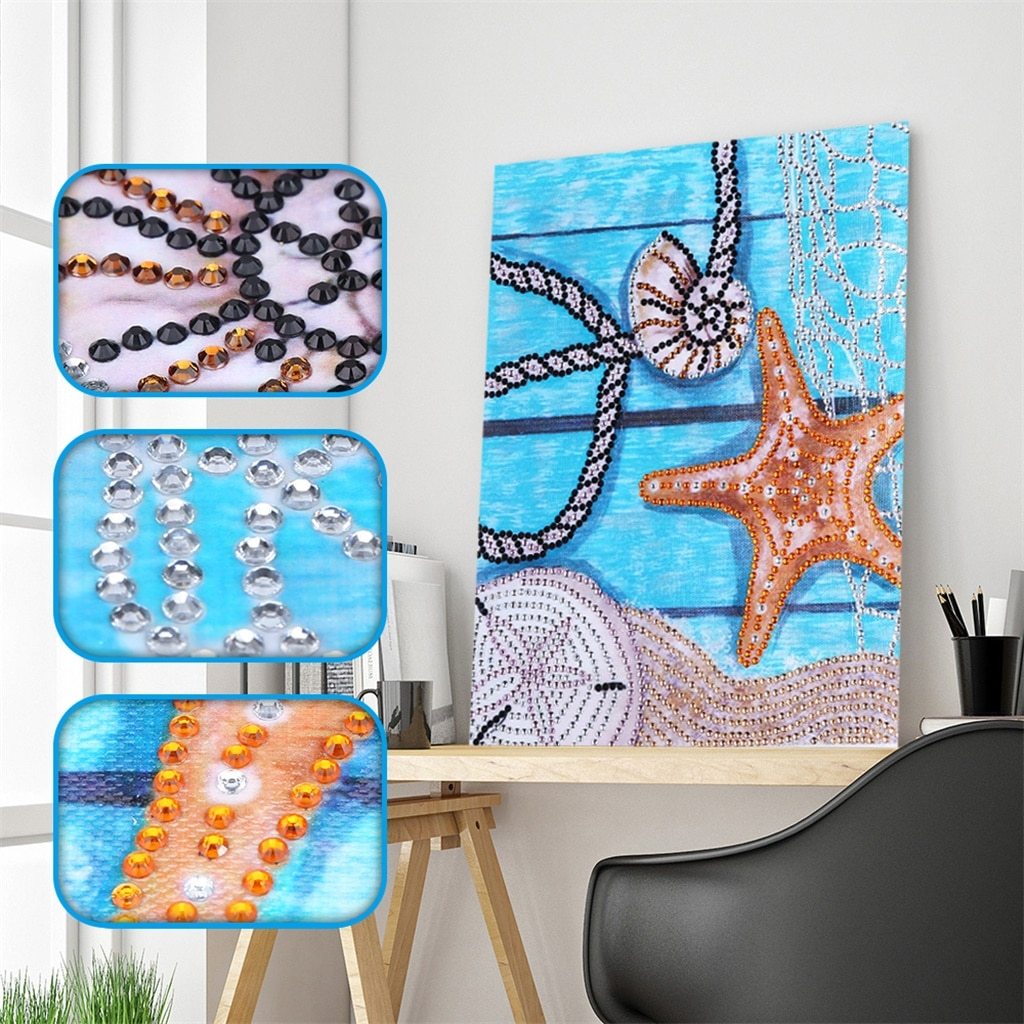 Zeester Zeeschelp - speciaal diamond painting