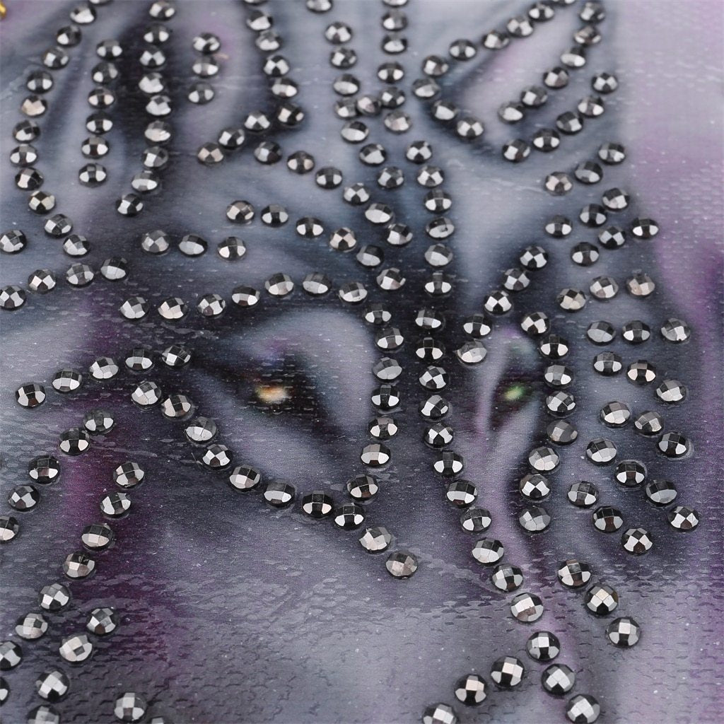 Meisje Met Wolf tatoeëren - speciaal diamond painting