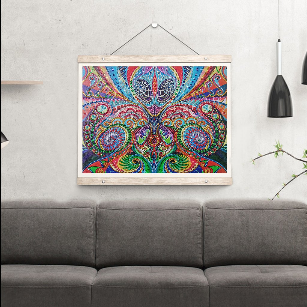 Abstracte illusie - speciaal gevormde diamond painting