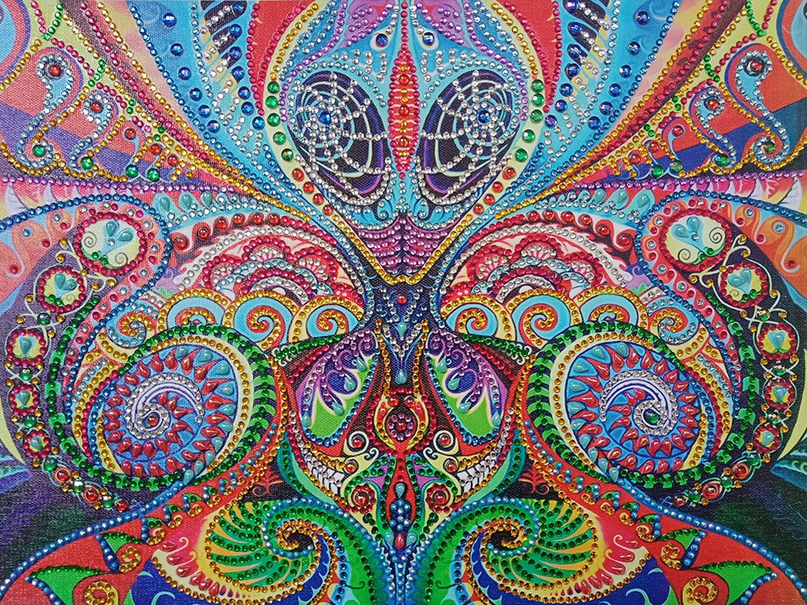 Abstracte illusie - speciaal gevormde diamond painting