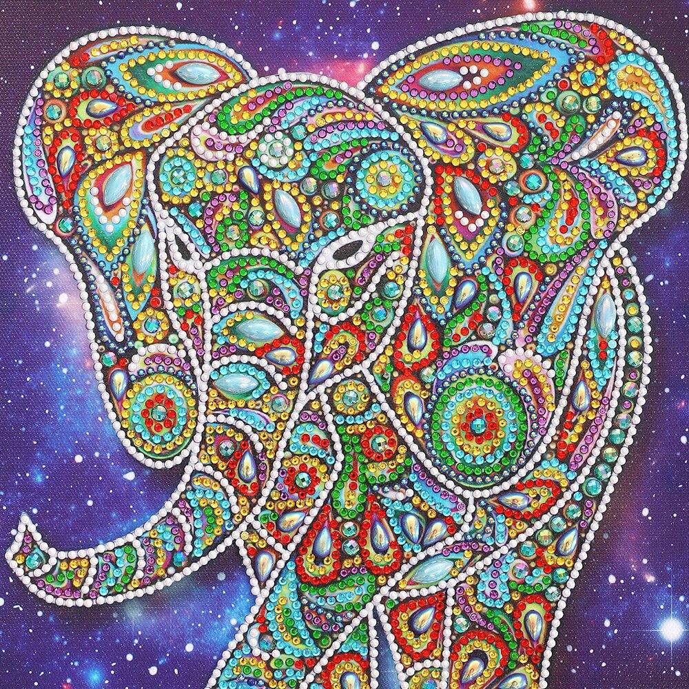 geweldig Olifant - speciaal vorm diamond painting