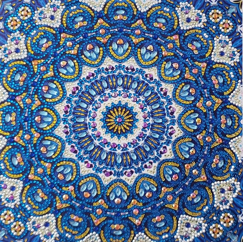 Blauw Abstract Mandala - speciaal diamond painting speciaal