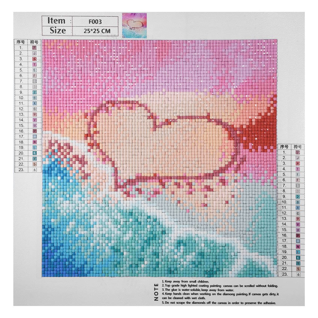 LiefdeshKunst op het strand - speciaal diamond painting