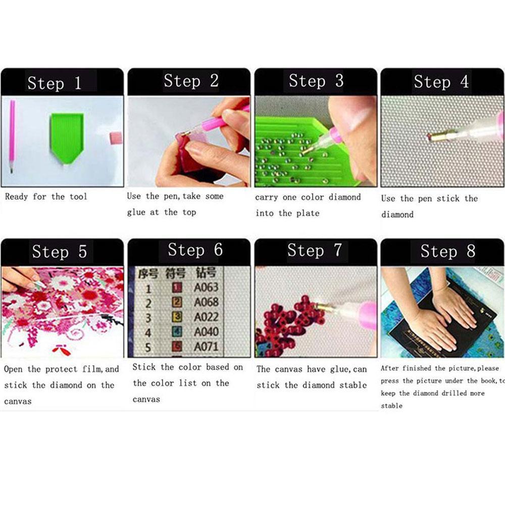 Blauwe en paarse bloemenvaas - speciaal gevormde diamant