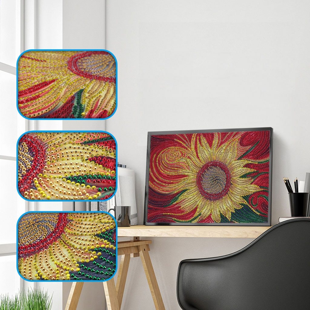 zon Bloemen - speciaal diamond painting set