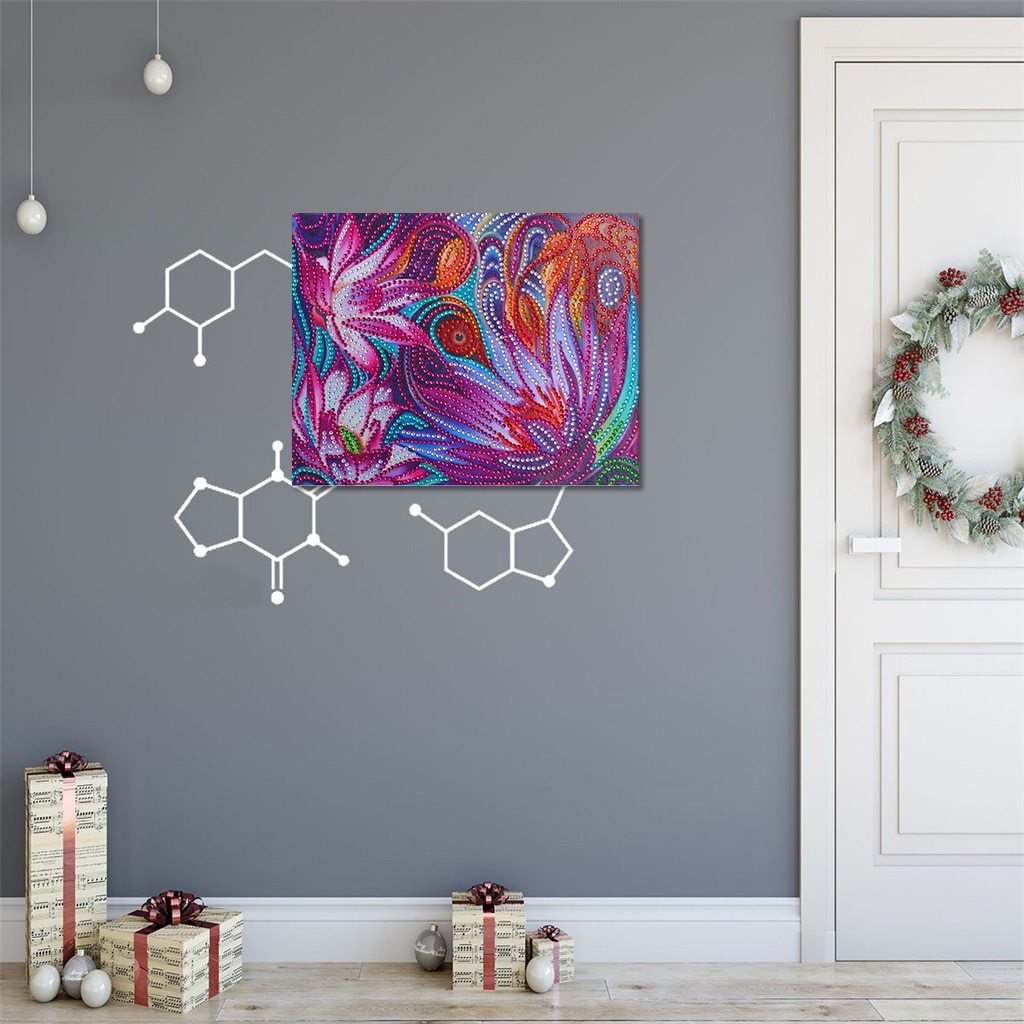 Bloemen Abstract - speciaal diamond painting