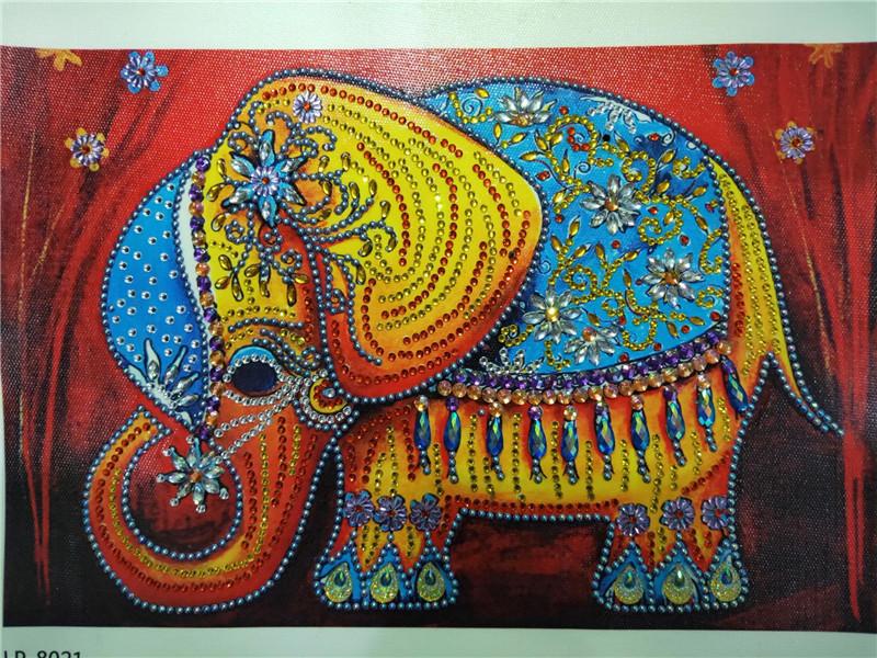 schattige Koninklijk Olifant - speciaal diamond painting