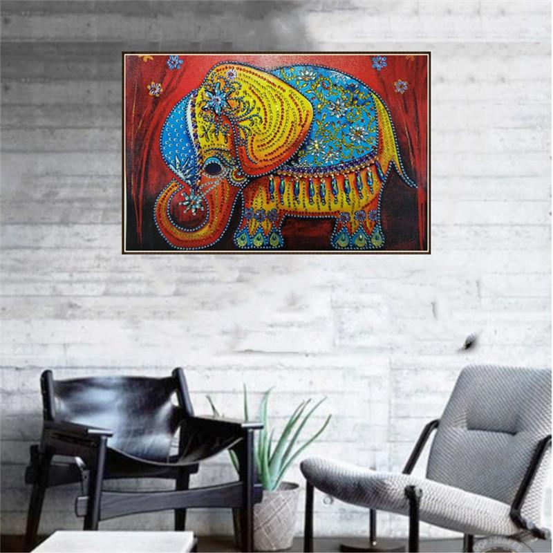 schattige Koninklijk Olifant - speciaal diamond painting