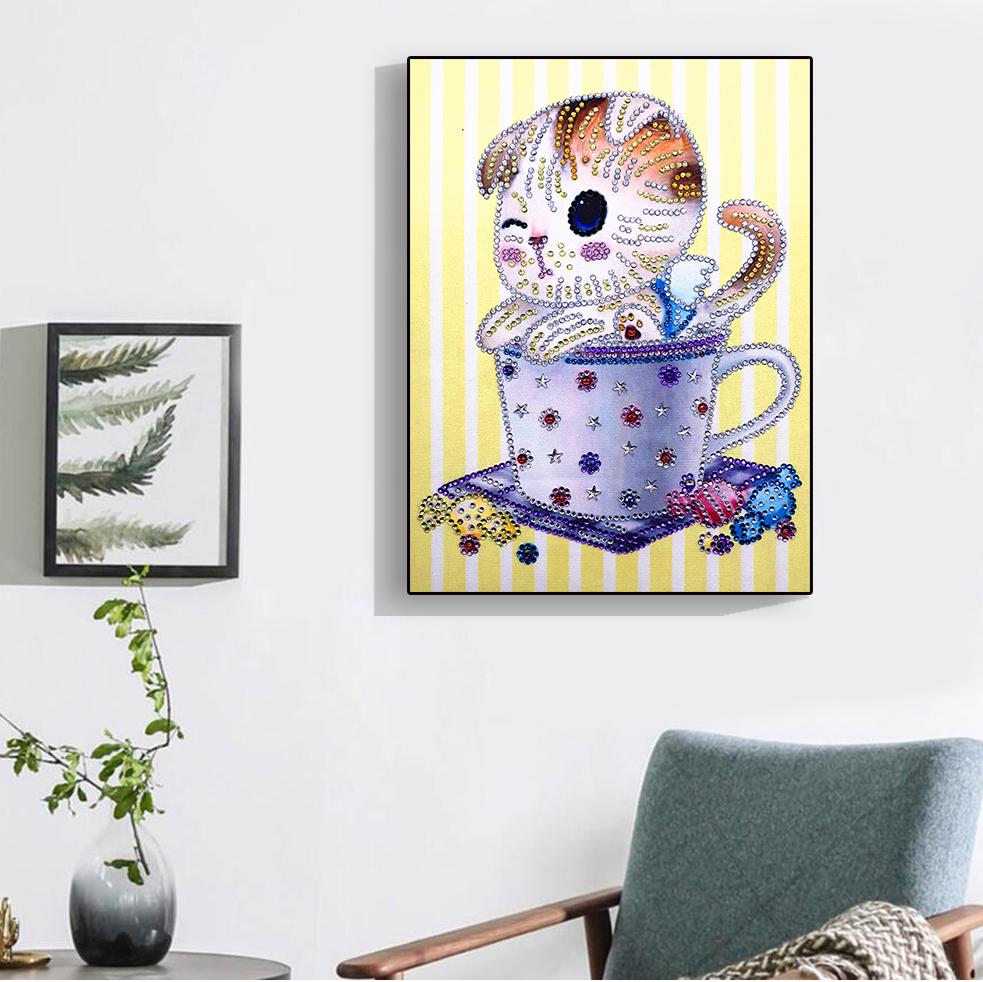 knipogen Katje - speciaal diamond painting