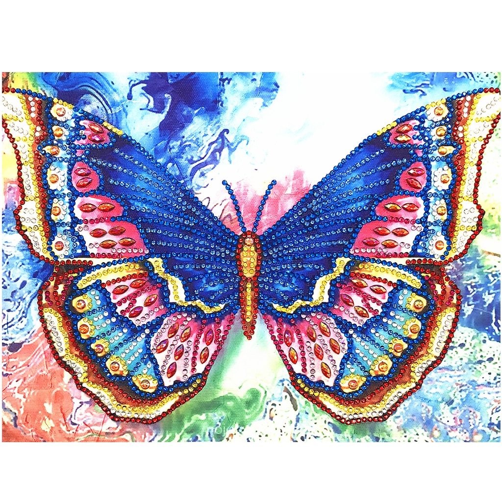 Kleurrijke vlinder - speciaal diamond painting