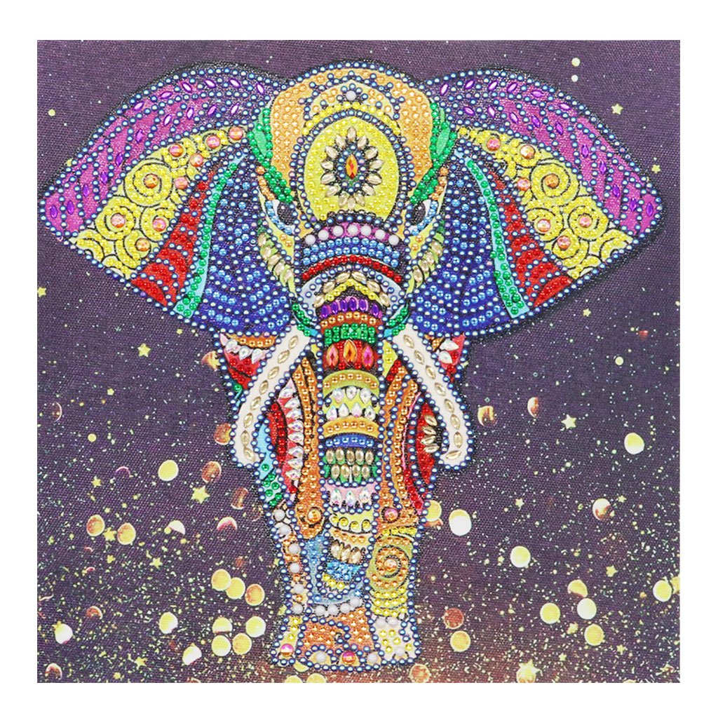 Kleurrijke olifant - speciaal diamond painting
